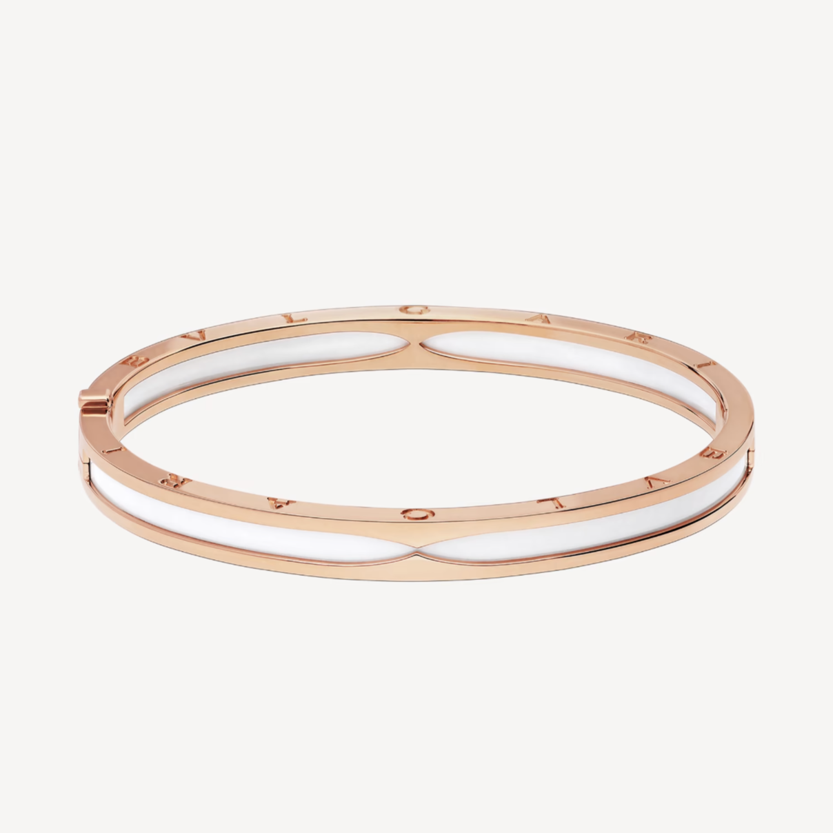 [Angela Jewellery]ZERO 1 PINK GOLD WITH WHITE CERAMIC BRACELET