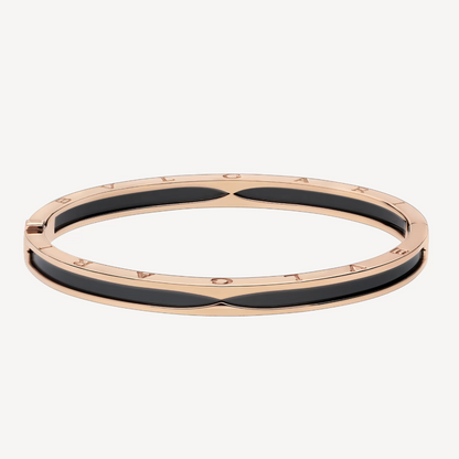 [Angela Jewellery]ZERO 1 PINK GOLD WITH BLACK CERAMIC BRACELET
