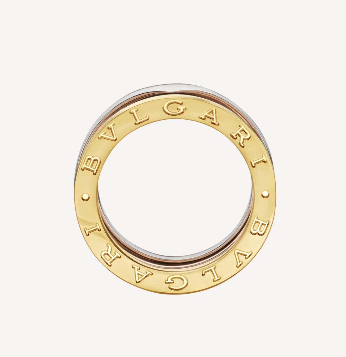 [Angela Jewellery]ZERO 1 THREE-BAND ROSE WHITE AND YELLOW RING