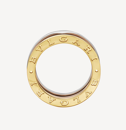 [Angela Jewellery]ZERO 1 THREE-BAND ROSE WHITE AND YELLOW RING