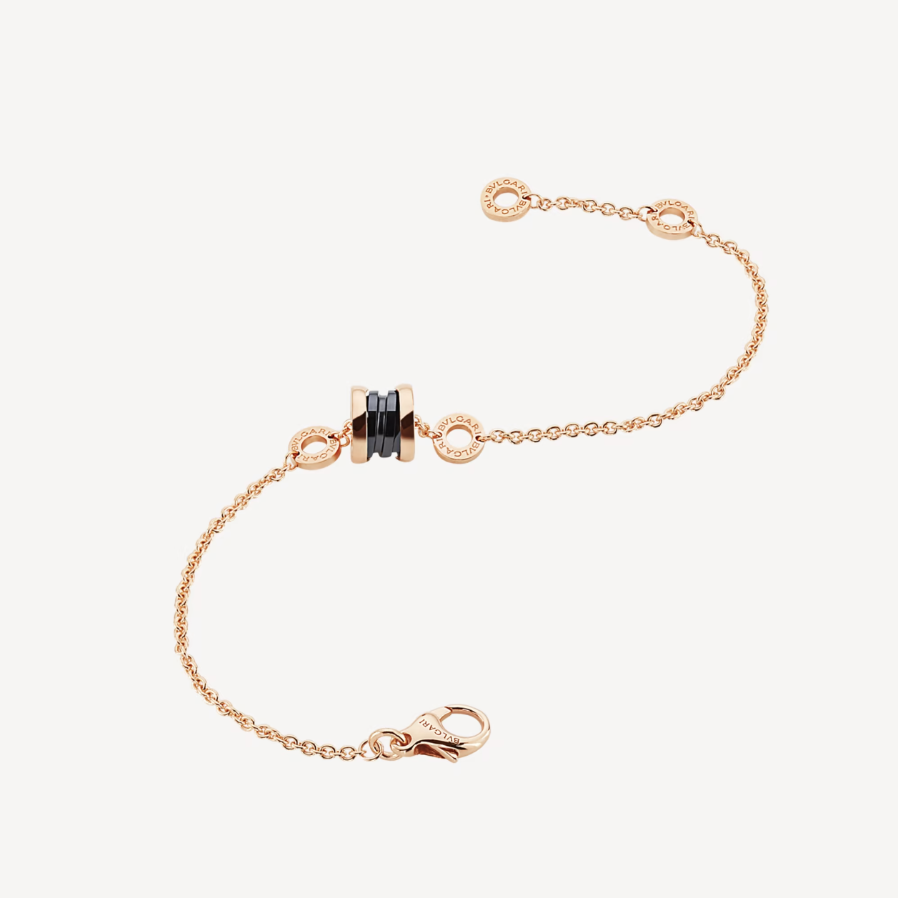 [Angela Jewellery]ZERO 1 SOFT PINK GOLD AND BLACK CERAMIC BRACELET