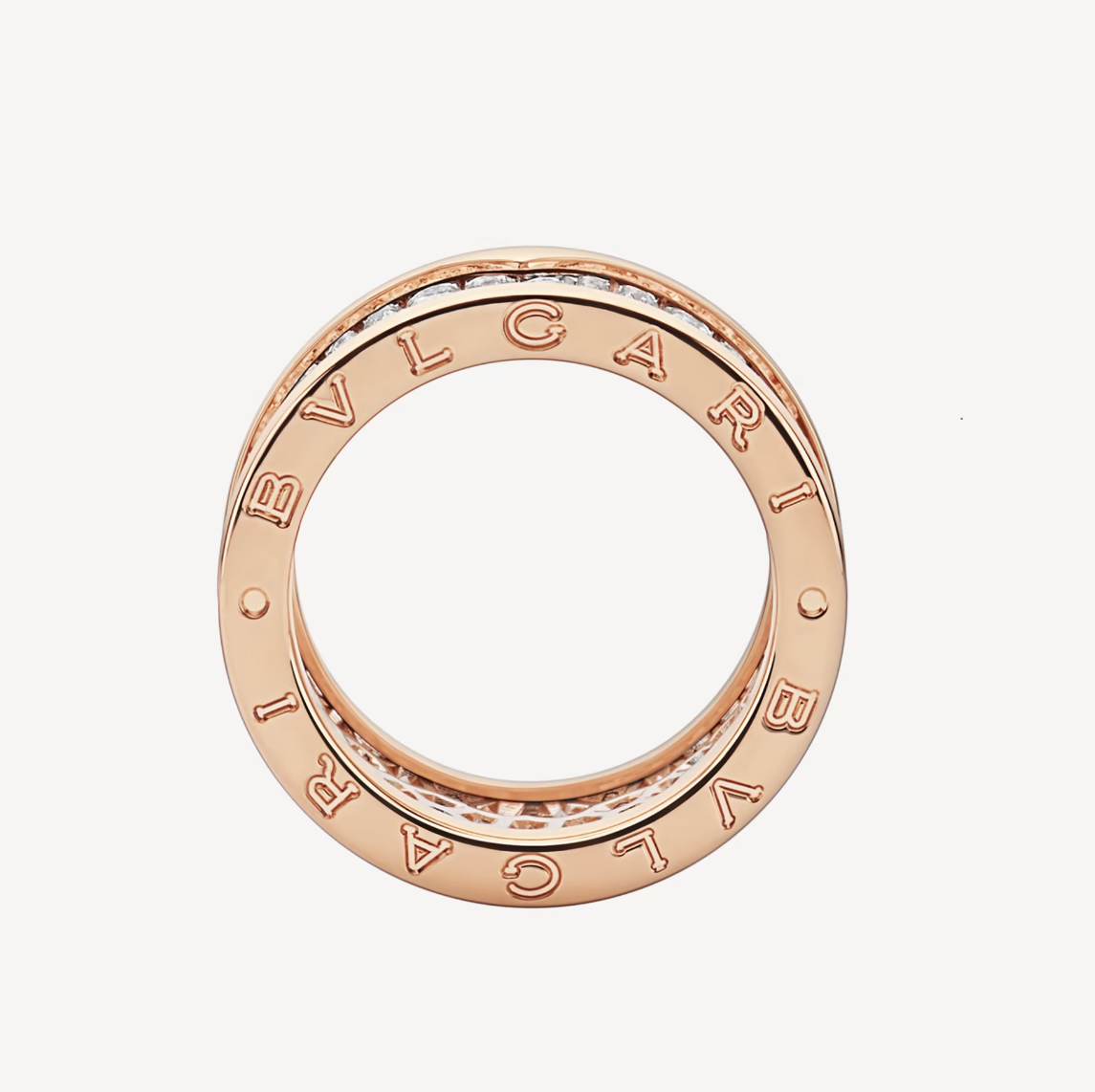 [Angela Jewellery]ZERO 1 WITH PAVED DIAMONDS ON THE SPIRAL RING