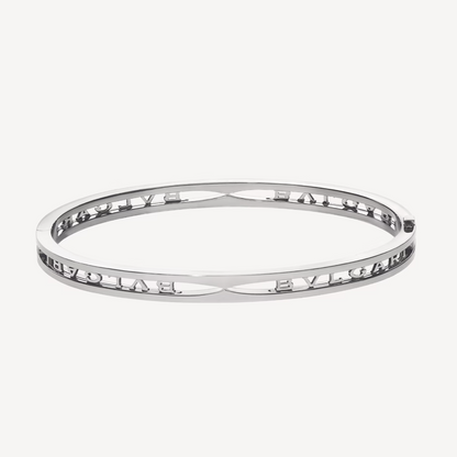 [Angela Jewellery]ZERO 1 SPIRAL LOGO SILVER BRACELET