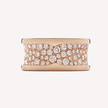 [Angela Jewellery]ZERO 1 WITH PAVED DIAMONDS ON THE SPIRAL RING