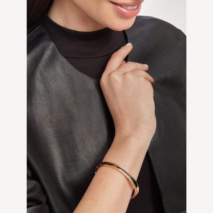 [Angela Jewellery]ZERO 1 PINK GOLD WITH BLACK CERAMIC BRACELET