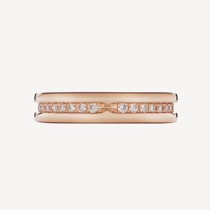 [Angela Jewellery]ZERO 1 ONE-BAND PAVED DIAMONDS ON THE SPIRAL RING