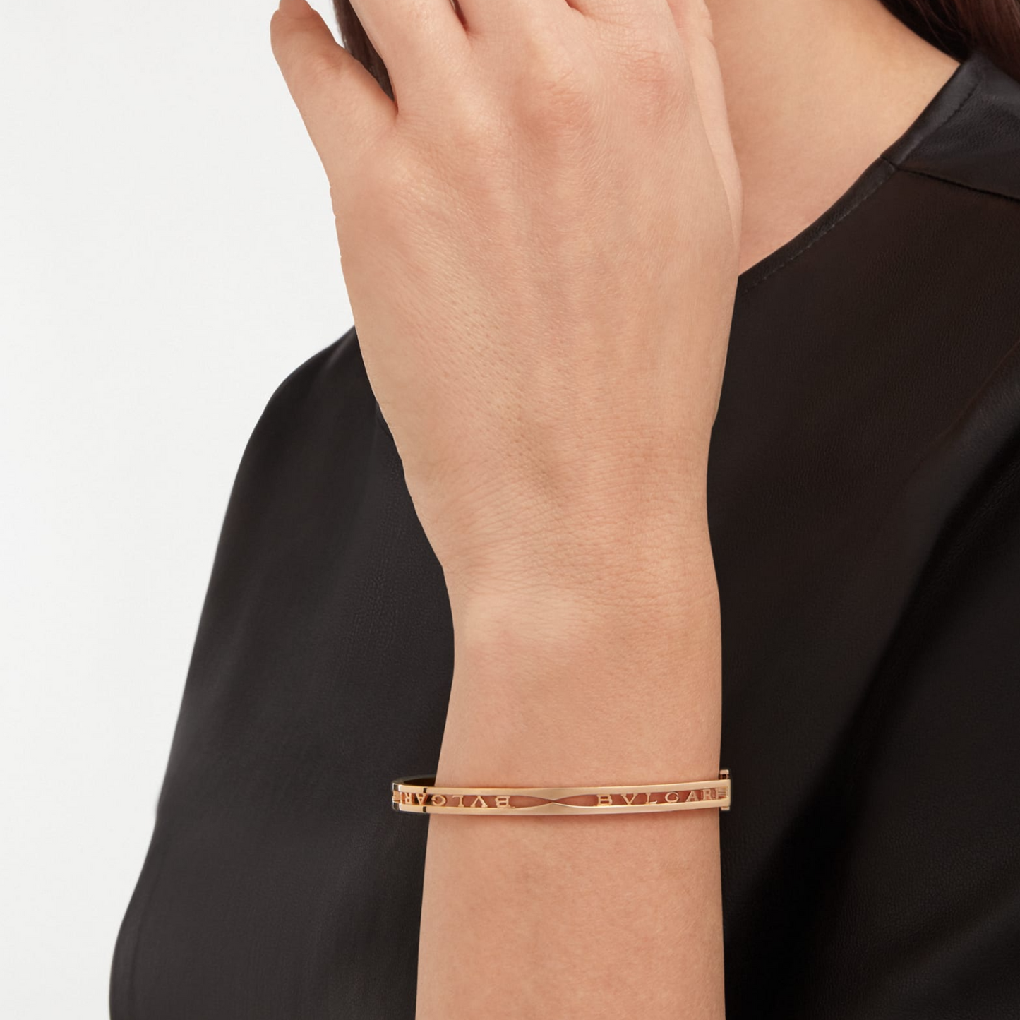 [Angela Jewellery]ZERO 1 SPIRAL LOGO PINK GOLD BRACELET
