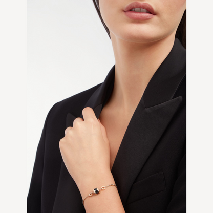 [Angela Jewellery]ZERO 1 SOFT PINK GOLD AND BLACK CERAMIC BRACELET