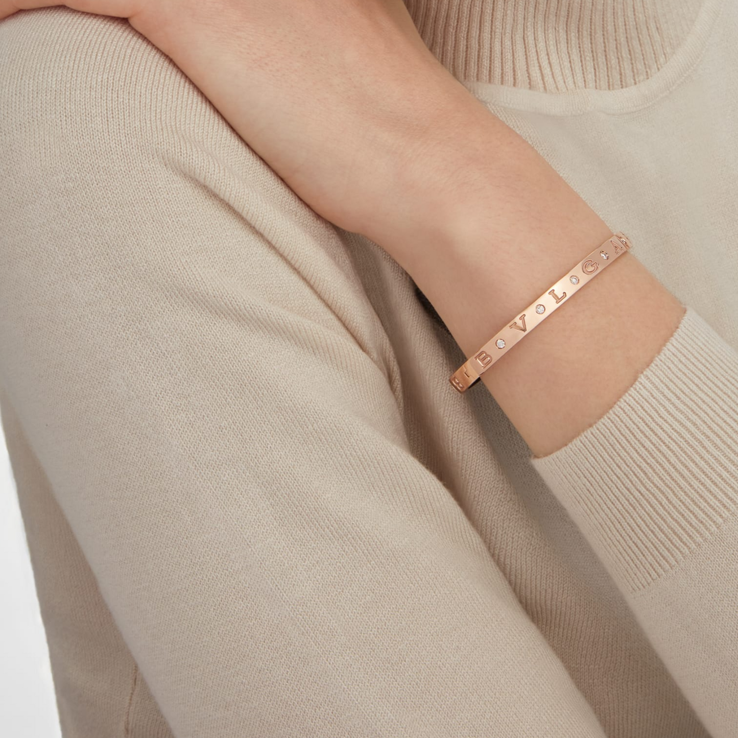 [Angela Jewellery]ZERO 1 PINK GOLD 12 DIAMONDS BRACELET