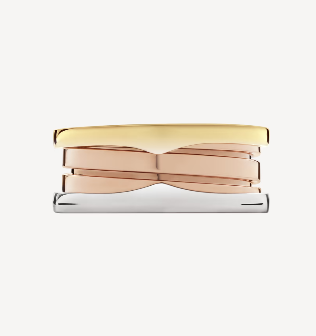 [Angela Jewellery]ZERO 1 THREE-BAND ROSE WHITE AND YELLOW RING