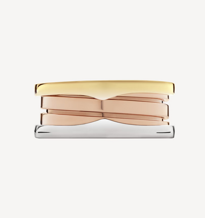 [Angela Jewellery]ZERO 1 THREE-BAND ROSE WHITE AND YELLOW RING