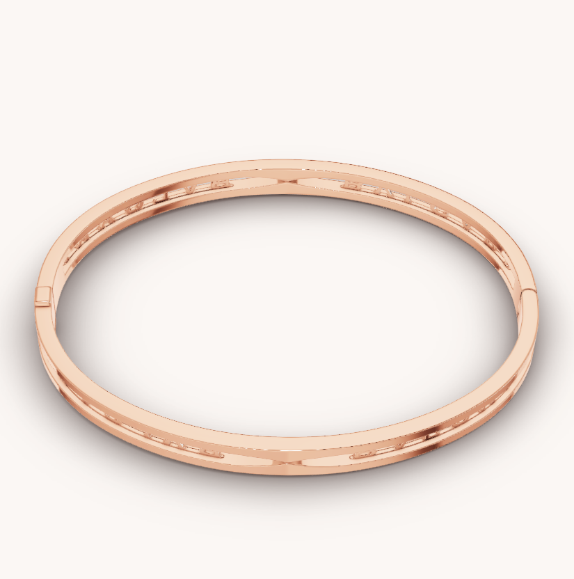 [Angela Jewellery]ZERO 1 SPIRAL LOGO PINK GOLD BRACELET