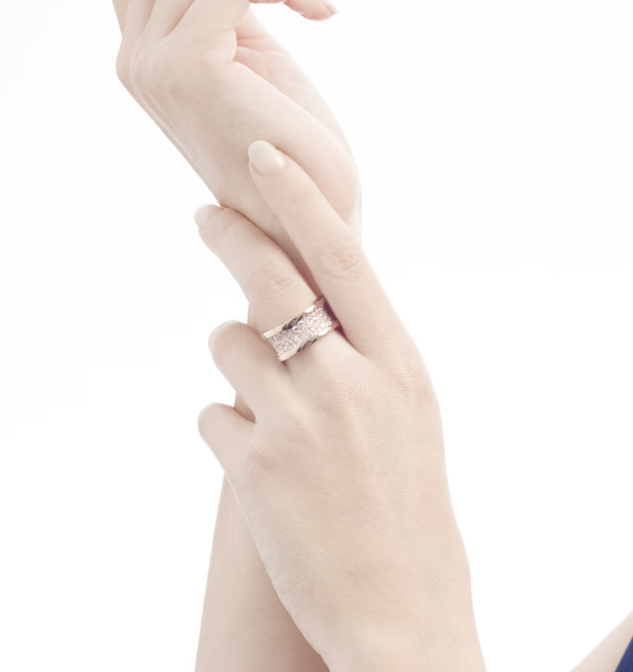 [Angela Jewellery]ZERO 1 WITH PAVED DIAMONDS ON THE SPIRAL RING