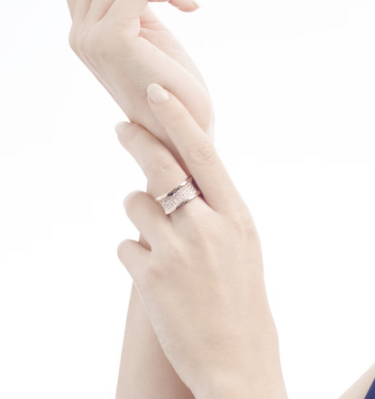 [Angela Jewellery]ZERO 1 WITH PAVED DIAMONDS ON THE SPIRAL RING