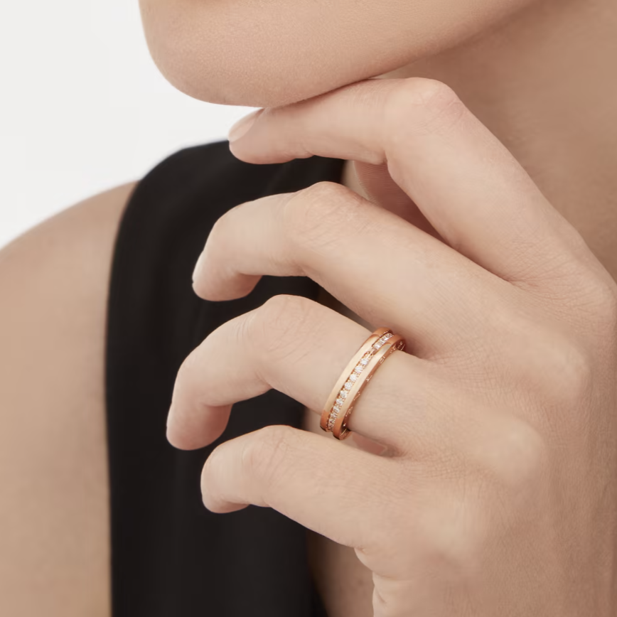 [Angela Jewellery]ZERO 1 ONE-BAND PAVED DIAMONDS ON THE SPIRAL RING