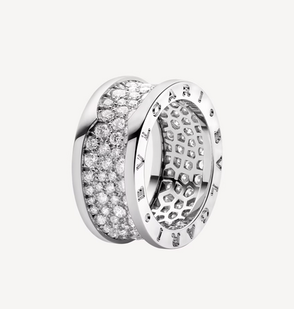 [Angela Jewellery]ZERO 1 WITH PAVED DIAMONDS ON THE SPIRAL RING