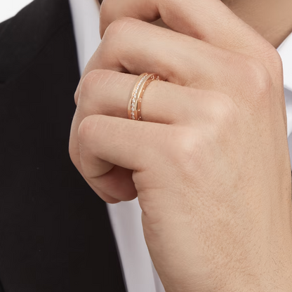[Angela Jewellery]ZERO 1 ONE-BAND PAVED DIAMONDS ON THE SPIRAL RING