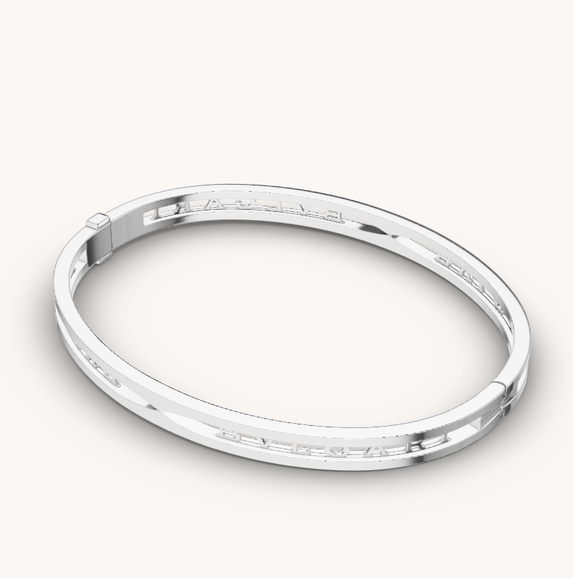 [Angela Jewellery]ZERO 1 SPIRAL LOGO SILVER BRACELET