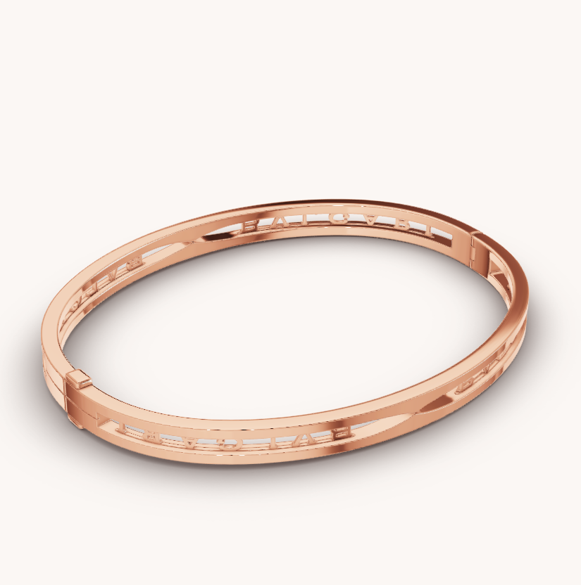 [Angela Jewellery]ZERO 1 SPIRAL LOGO PINK GOLD BRACELET