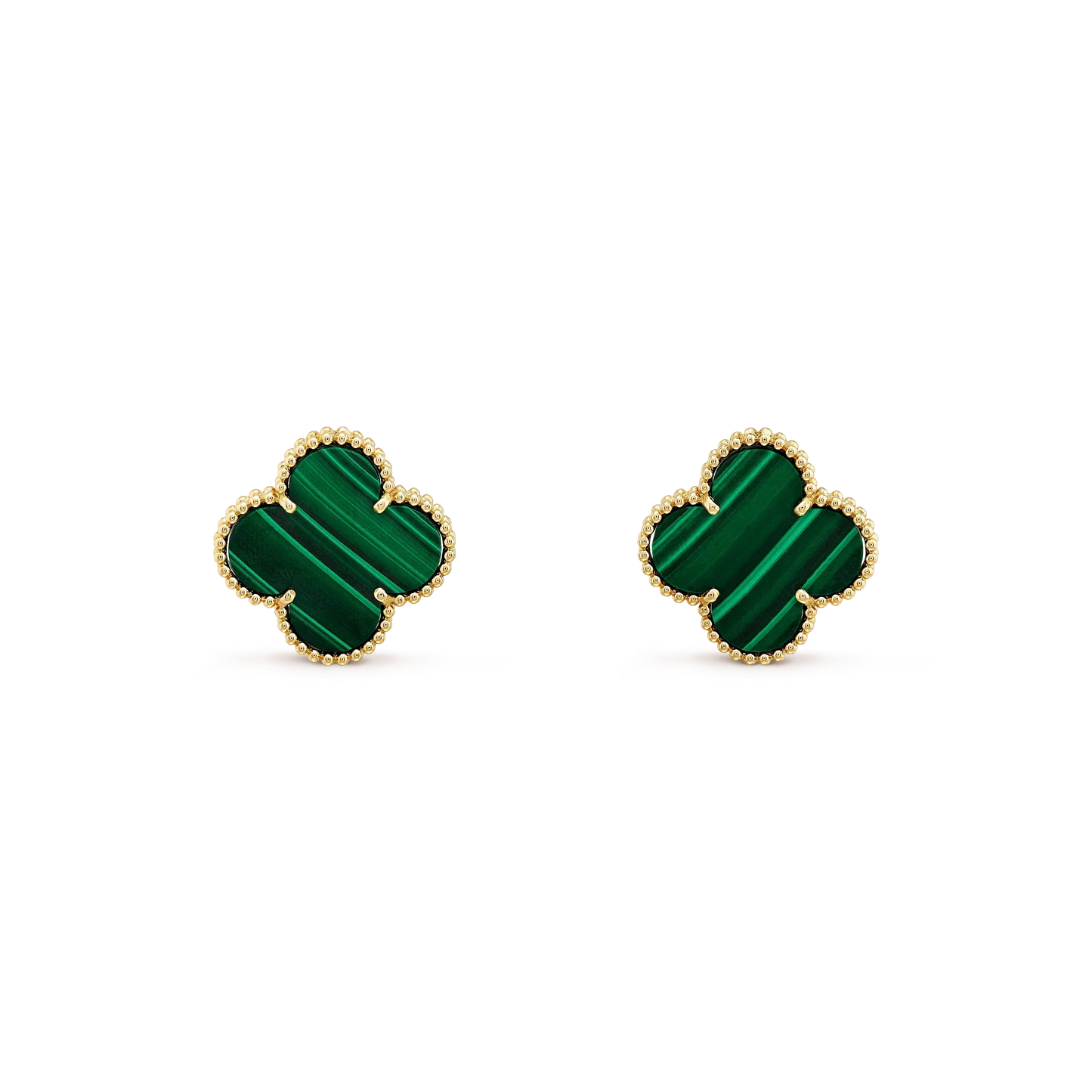 [Angela Jewellery]CLOVER MINI 9.5MM MALACHITE  EARRINGS