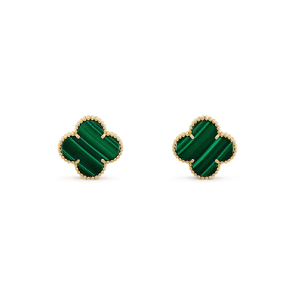 [Angela Jewellery]CLOVER MINI 9.5MM MALACHITE  EARRINGS