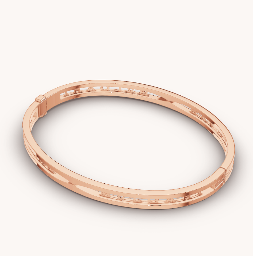 [Angela Jewellery]ZERO 1 SPIRAL LOGO PINK GOLD BRACELET