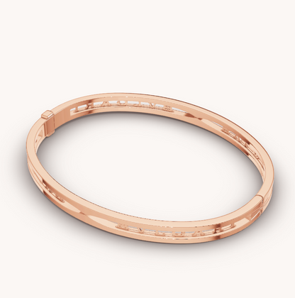 [Angela Jewellery]ZERO 1 SPIRAL LOGO PINK GOLD BRACELET