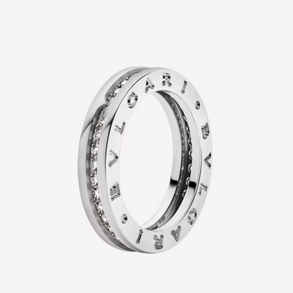 [Angela Jewellery]ZERO 1 ONE-BAND PAVED DIAMONDS ON THE SPIRAL RING