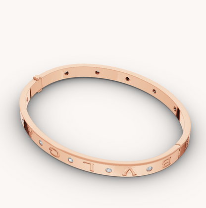 [Angela Jewellery]ZERO 1 PINK GOLD 12 DIAMONDS BRACELET