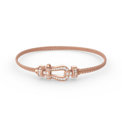 [Angela Jewellery]FORCE SMALL HORSESHOE  DIAMOND CHAIN ROPE BRACELET