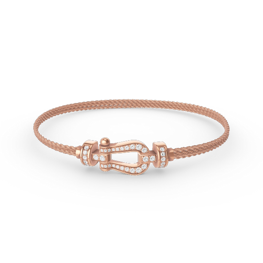 [Angela Jewellery]FORCE SMALL HORSESHOE  DIAMOND CHAIN ROPE BRACELET