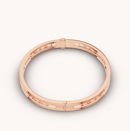 [Angela Jewellery]ZERO 1 SPIRAL LOGO PINK GOLD BRACELET