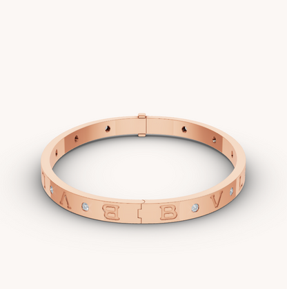 [Angela Jewellery]ZERO 1 PINK GOLD 12 DIAMONDS BRACELET