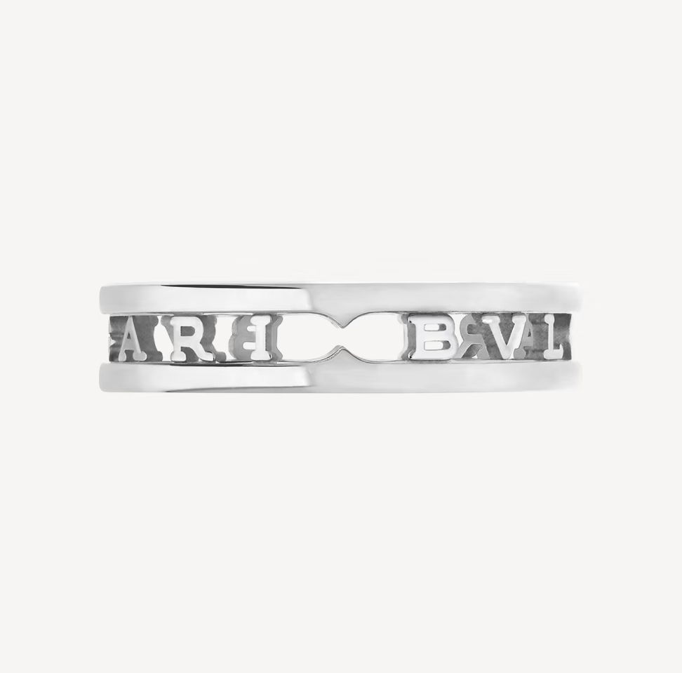 [Angela Jewellery]ZERO 1 ONE-BAND WITH OPENWORK LOGO SPIRAL RING