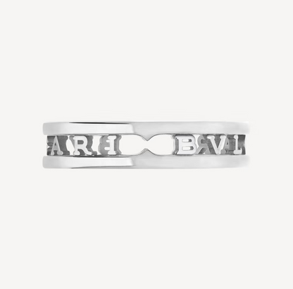 [Angela Jewellery]ZERO 1 ONE-BAND WITH OPENWORK LOGO SPIRAL RING