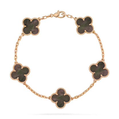 [Angela Jewellery]CLOVER 5 MOTIF GRAY MOP  BRACELET