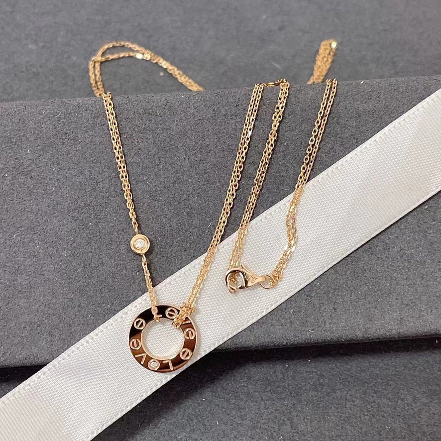 [Angela Jewellery]LOVE NECKLACE 16MM 2 DIAMONDS