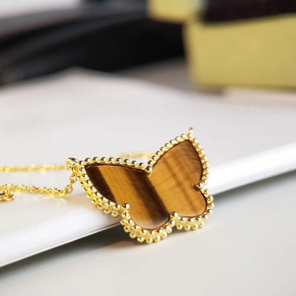 [Angela Jewellery] TIGER__ EYE BUTTERFLY NECKLACE
