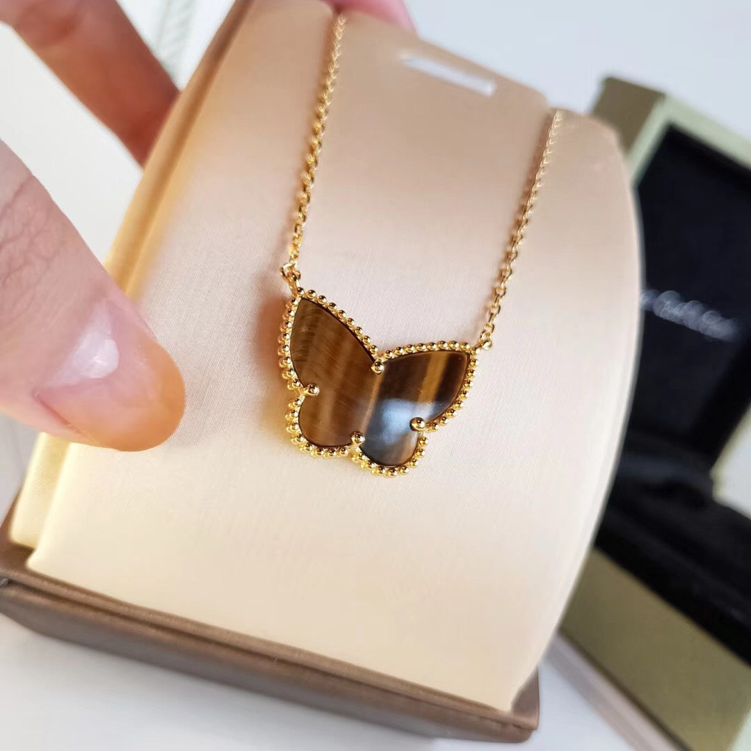 [Angela Jewellery] TIGER__ EYE BUTTERFLY NECKLACE