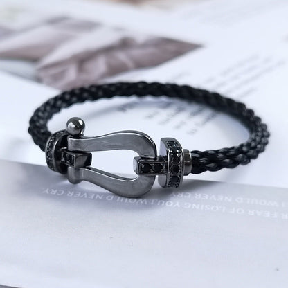 [Angela Jewellery]FORCE LARGE SERIES HORSESHOE BLACK SAMURAI BRACELET