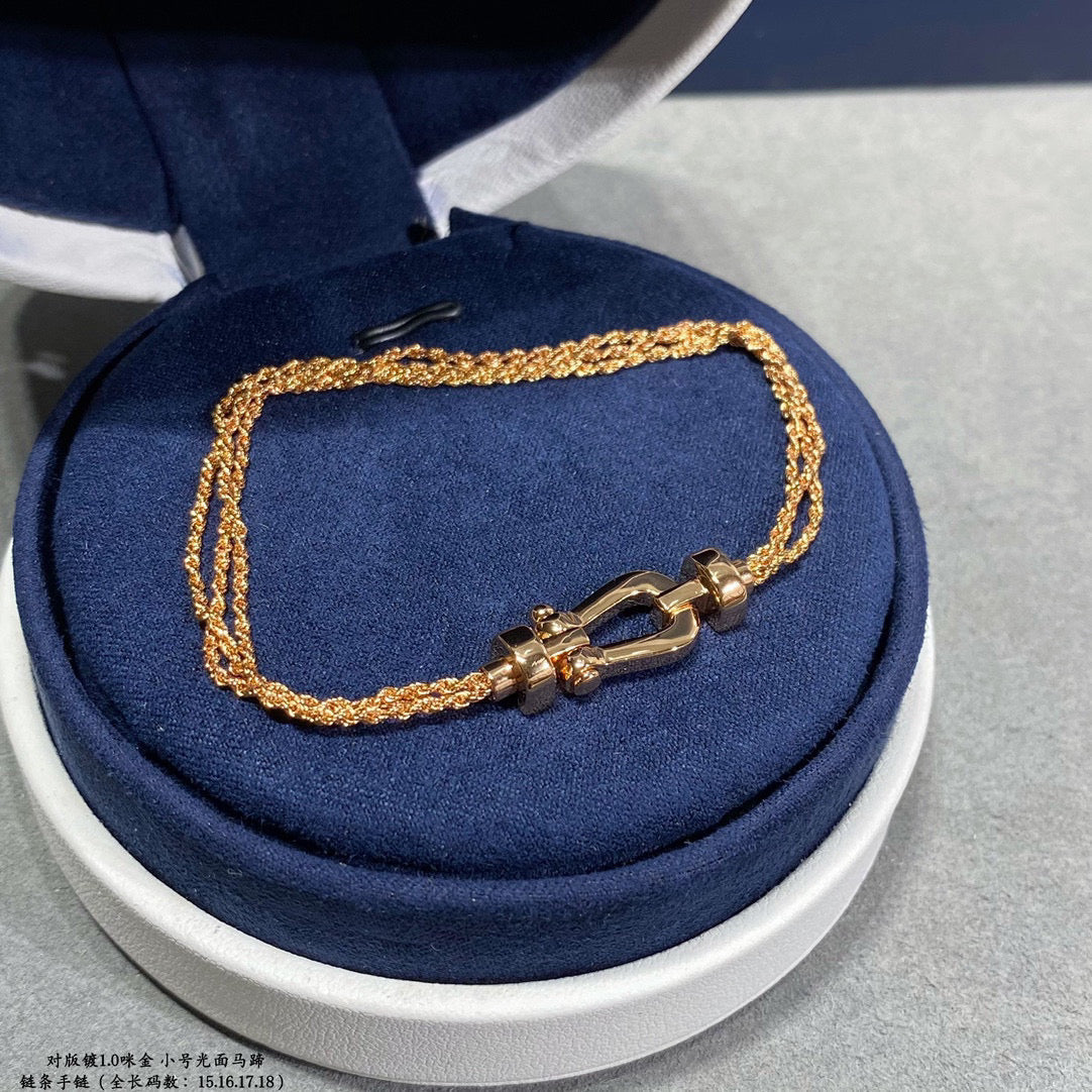 [Angela Jewellery]FORCE SMALL HORSESHOE  DIAMOND CHAIN ROPE BRACELET