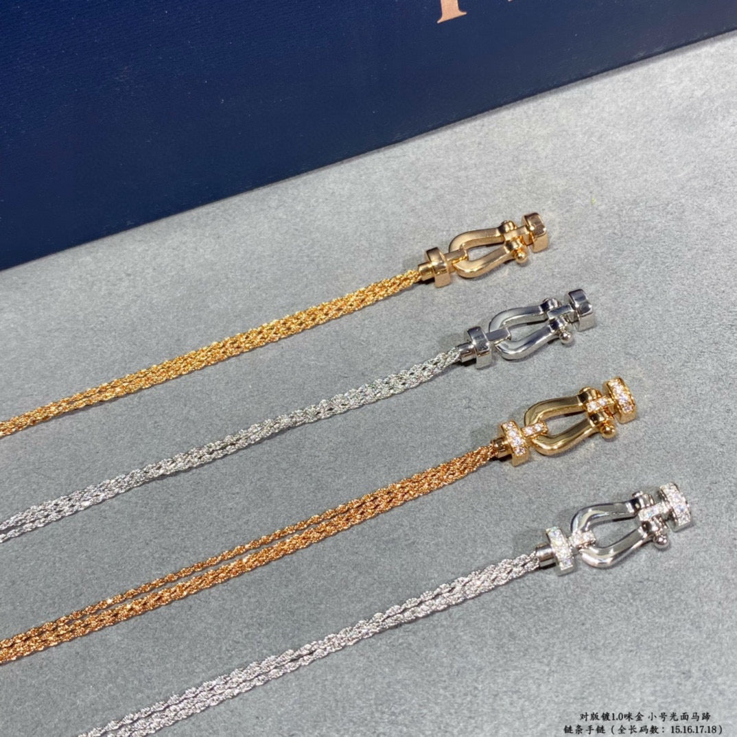 [Angela Jewellery]FORCE SMALL HORSESHOE  DIAMOND CHAIN ROPE BRACELET