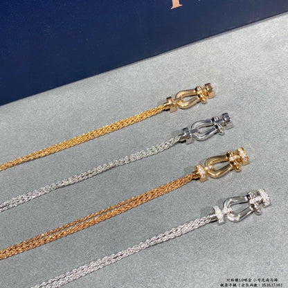[Angela Jewellery]FORCE SMALL HORSESHOE  DIAMOND CHAIN ROPE BRACELET