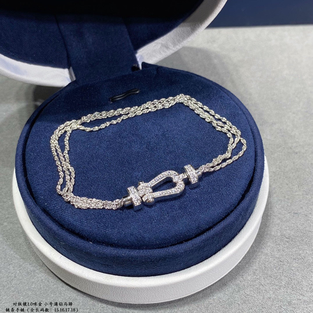 [Angela Jewellery]FORCE SMALL HORSESHOE  DIAMOND CHAIN ROPE BRACELET