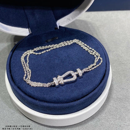 [Angela Jewellery]FORCE SMALL HORSESHOE  DIAMOND CHAIN ROPE BRACELET