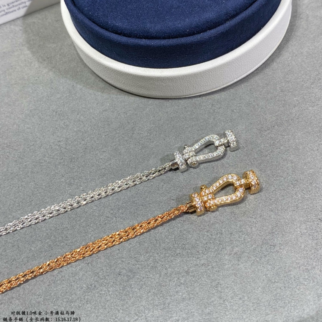 [Angela Jewellery]FORCE SMALL HORSESHOE  DIAMOND CHAIN ROPE BRACELET
