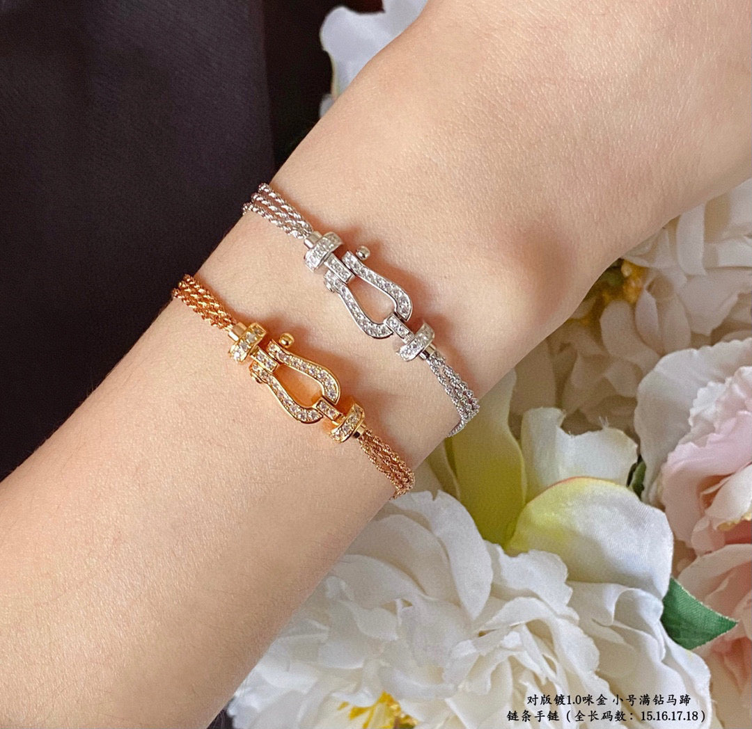 [Angela Jewellery]FORCE SMALL HORSESHOE  DIAMOND CHAIN ROPE BRACELET