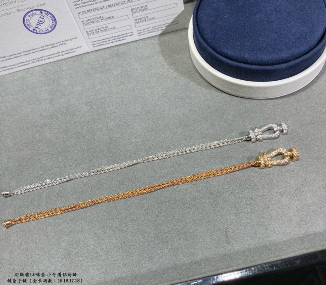 [Angela Jewellery]FORCE SMALL HORSESHOE  DIAMOND CHAIN ROPE BRACELET