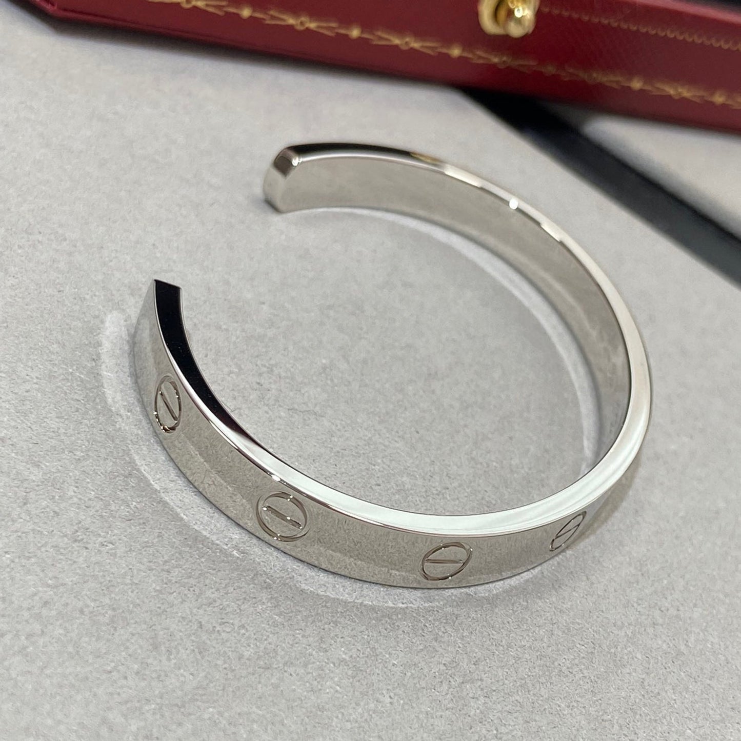 [Angela Jewellery]LOVE BRACELET 6.1MM 1 DIAMOND OPEN CUFF