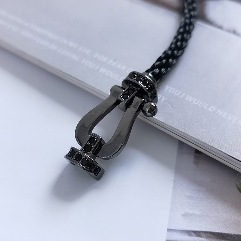 [Angela Jewellery]FORCE LARGE SERIES HORSESHOE BLACK SAMURAI BRACELET